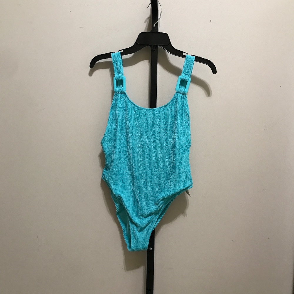 Aerie Shimmery Crinkle Birthday Scoop Cheekiest One Piece Swimsuit